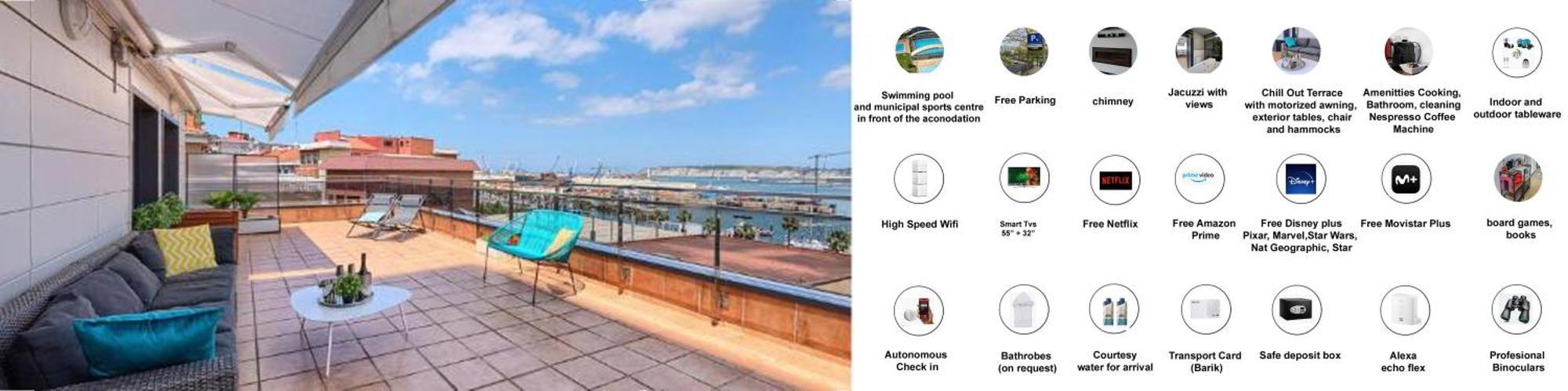 Atico Lujo Costa Vasca Bilbaoterraza Mar Jacuzi Apartment Santurtzi Exterior photo